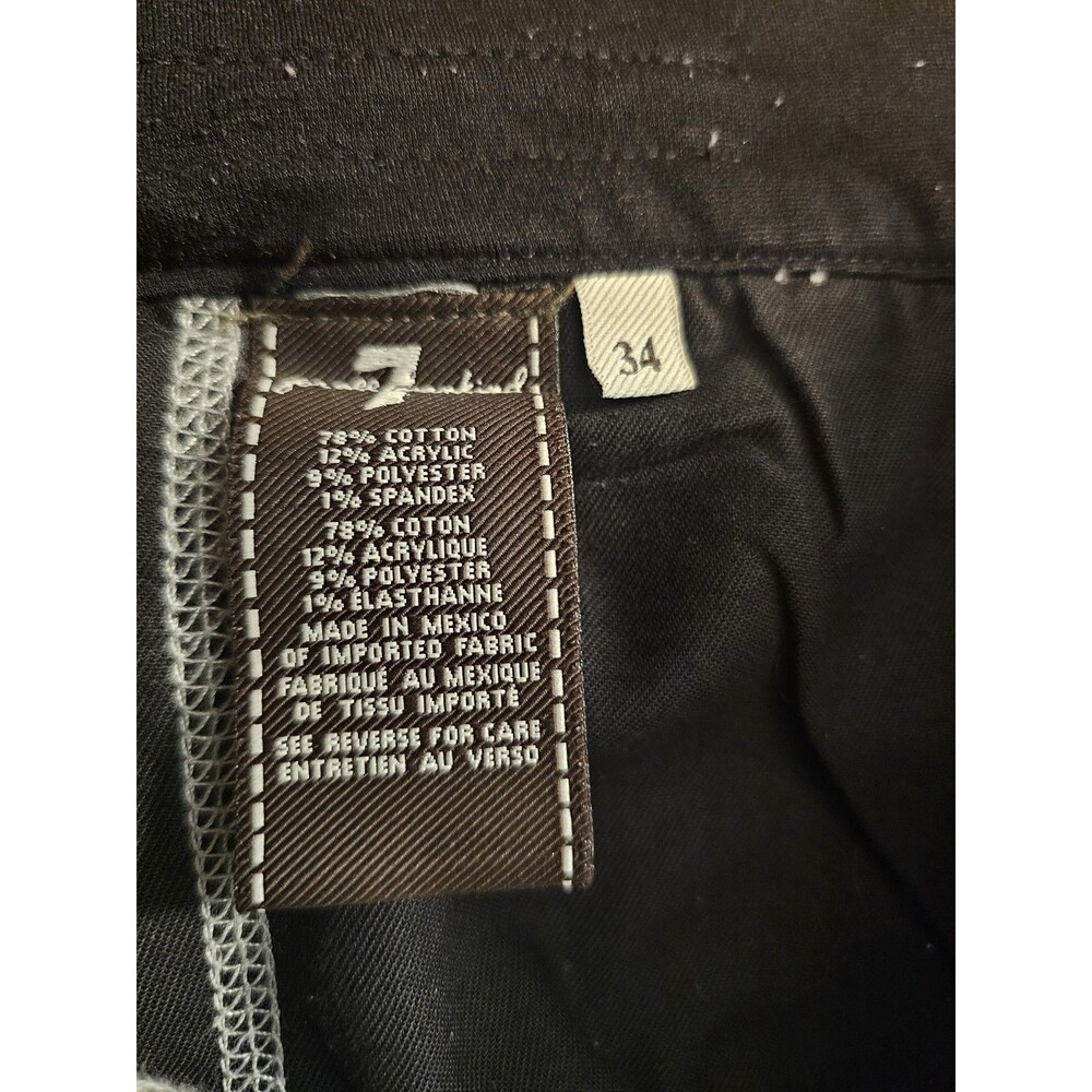 7 For All Mankind Pants Mens Cargo Melange Grey Joggers Large Athleisure Size 34 - Picture 10 of 11